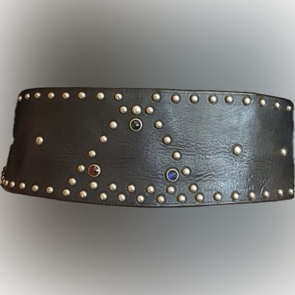 *Ralph Lauren Collection Spring \'07 Runway Wide Black Leather Kidney Corset Belt main image 12